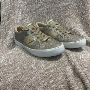 Guess Sparkling Gold and White Women's  Court Shoes